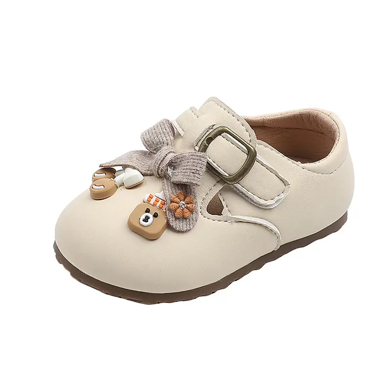 Korean Style Baby Cartoon Shoes for Girls Small Leather