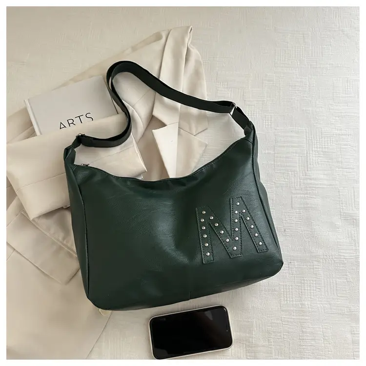 Red Leather Shoulder Bag for Women Large Capacity — feature 10