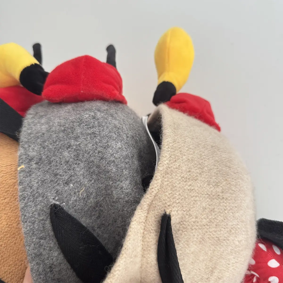 Minnie Bow Woolen Baby Hat Grey Red Polka Dot — feature 6