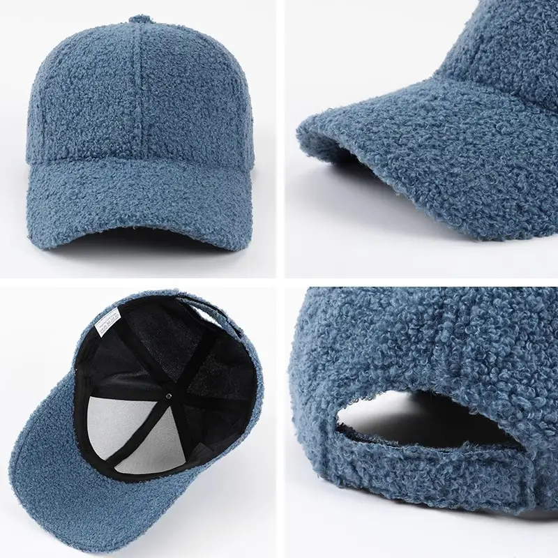 Women's Lamb Wool Baseball Cap Warm Korean Style - Image 10