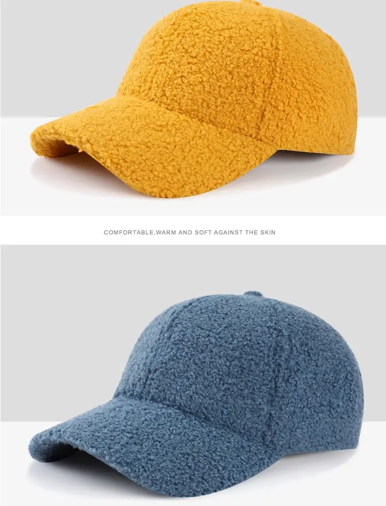 Women's Lamb Wool Baseball Cap Warm Korean Style — feature 19