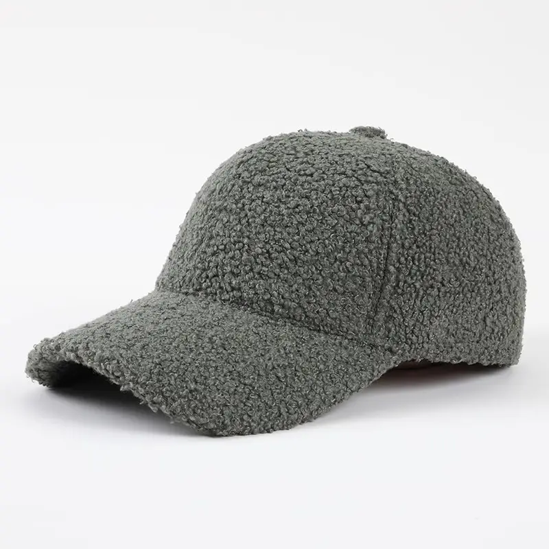 Women's Lamb Wool Baseball Cap Warm Korean Style - Image 6
