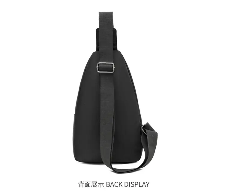 Men's Navy Blue Crossbody Bag with Yellow Zipper — feature 20