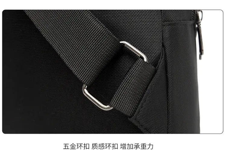 Men's Navy Blue Crossbody Bag with Yellow Zipper — feature 33
