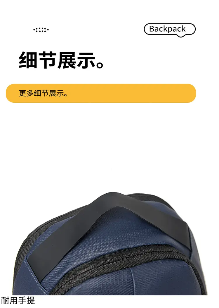 Men's Navy Blue Crossbody Chest Bag with Adjustable Strap — feature 32