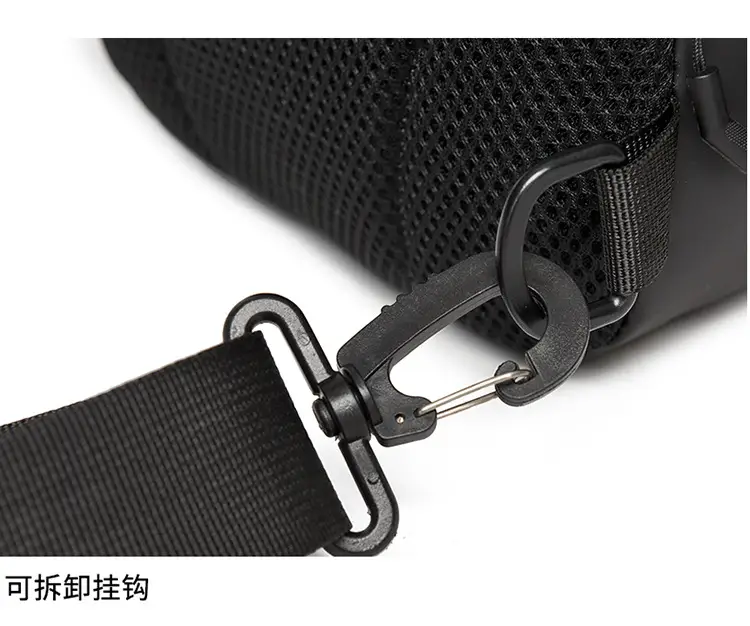 Men's Navy Blue Crossbody Chest Bag with Adjustable Strap — feature 34