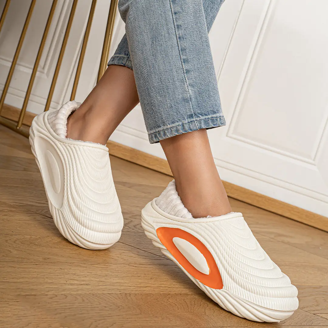 Waterproof Couple Cotton Slippers Men's Home Slippers Women's Baotou Soft Sole Non-Slip Thickeneded Warm Autumn and Winter - Image 7