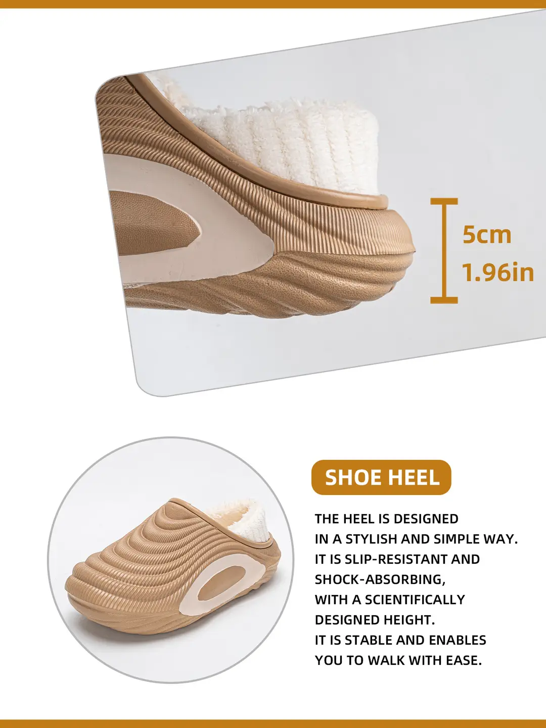 Waterproof Couple Cotton Slippers Men's Home Slippers Women's Baotou Soft Sole Non-Slip Thickeneded Warm Autumn and Winter — feature 2