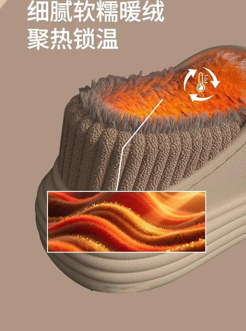Women's Cotton Slip-On Warm Shoes for Indoor Winter — feature 6