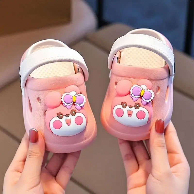 Cute Cartoon Baby Slippers for Kids 1-3Yr Blue Thick Soled