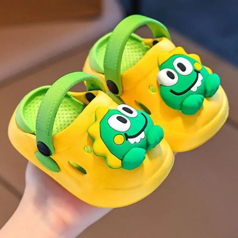 Cute Cartoon Baby Slippers for Kids 1-3Yr Blue Thick Soled