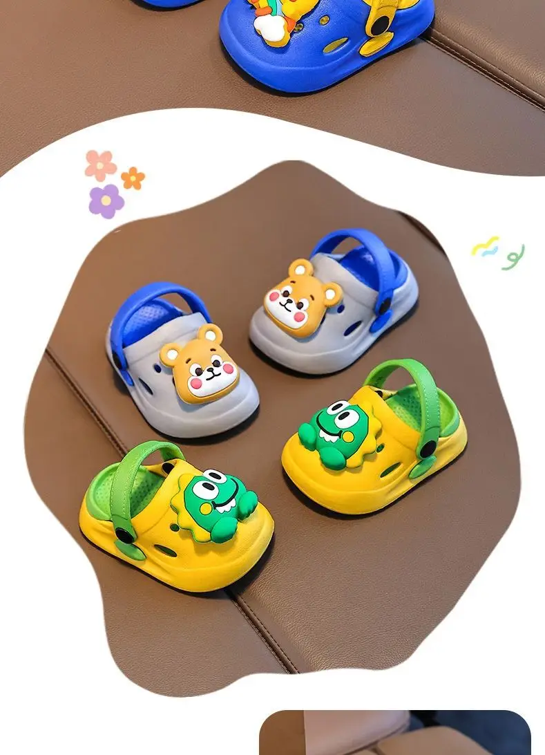 Cute Cartoon Baby Slippers for Kids 1-3Yr Blue Thick Soled — feature 11