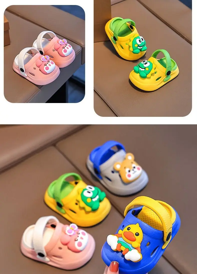 Cute Cartoon Baby Slippers for Kids 1-3Yr Blue Thick Soled — feature 12