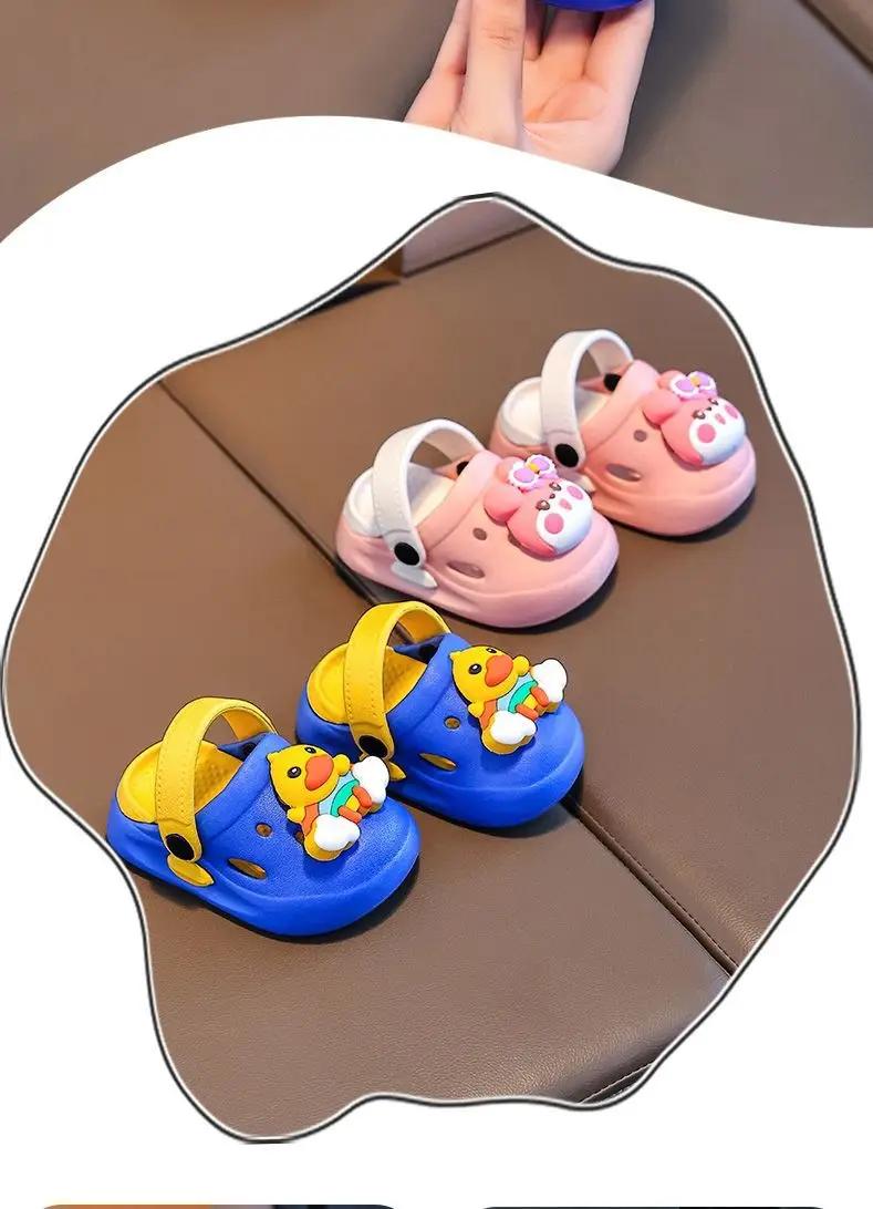 Cute Cartoon Baby Slippers for Kids 1-3Yr Blue Thick Soled — feature 13