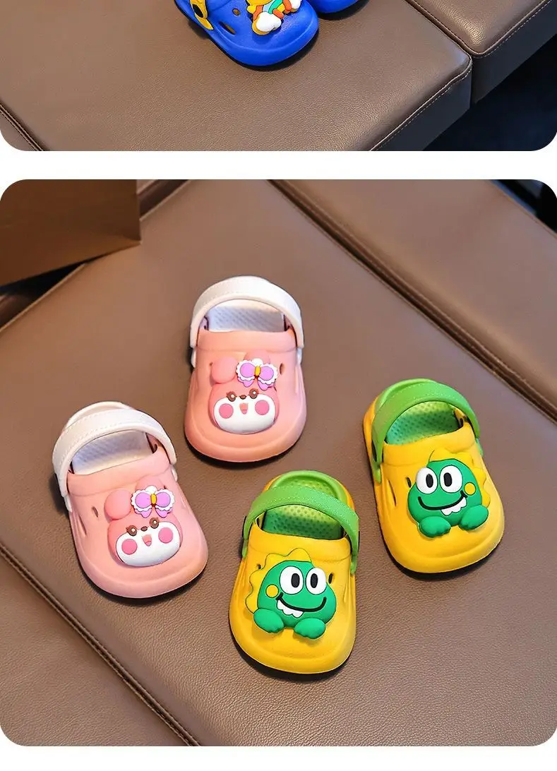 Cute Cartoon Baby Slippers for Kids 1-3Yr Blue Thick Soled — feature 15