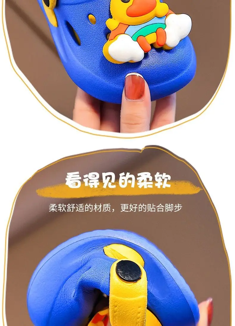 Cute Cartoon Baby Slippers for Kids 1-3Yr Blue Thick Soled — feature 6