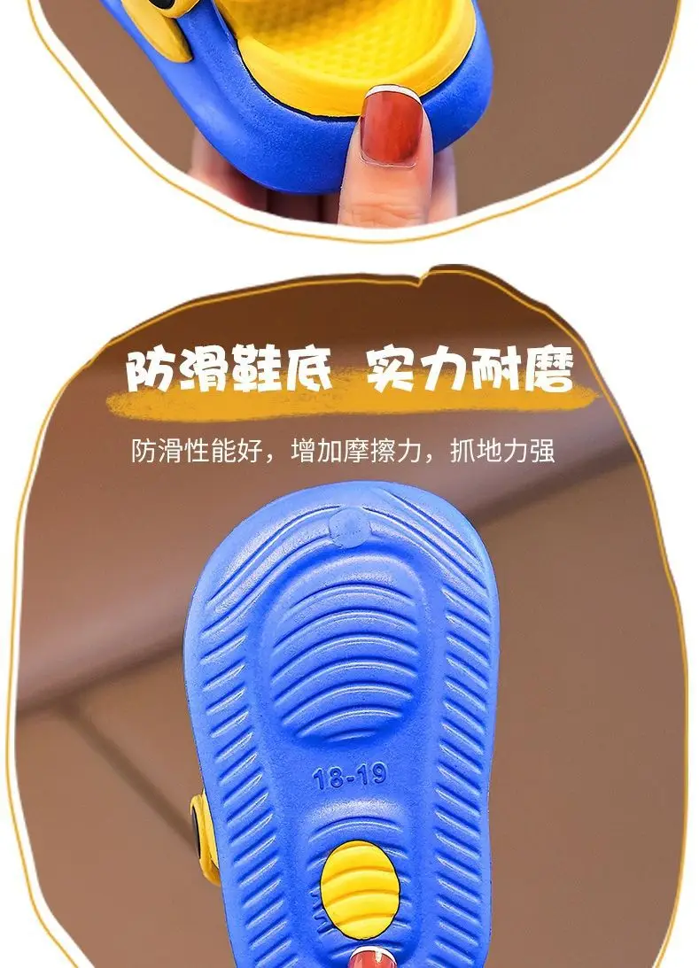 Cute Cartoon Baby Slippers for Kids 1-3Yr Blue Thick Soled — feature 8