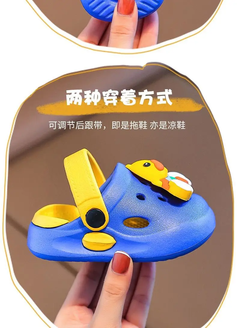 Cute Cartoon Baby Slippers for Kids 1-3Yr Blue Thick Soled — feature 9