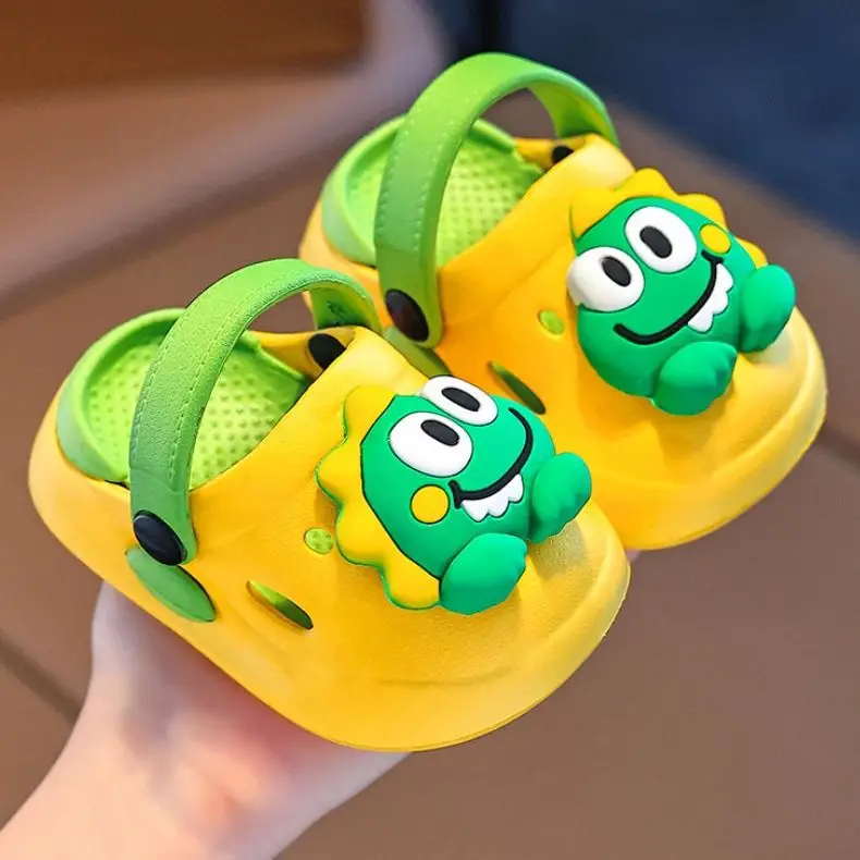 Cute Cartoon Baby Slippers for Kids 1-3Yr Blue Thick Soled