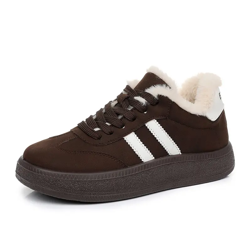 New Plush Platform German Training Women's Shoes Thick-Soled Sneakers Versatile Women's Cotton Shoes Retro Sports Casual Warm Shoes for Women