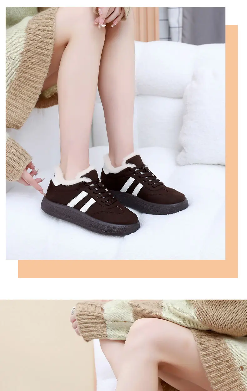 New Plush Platform German Training Women's Shoes Thick-Soled Sneakers Versatile Women's Cotton Shoes Retro Sports Casual Warm Shoes for Women — feature 22