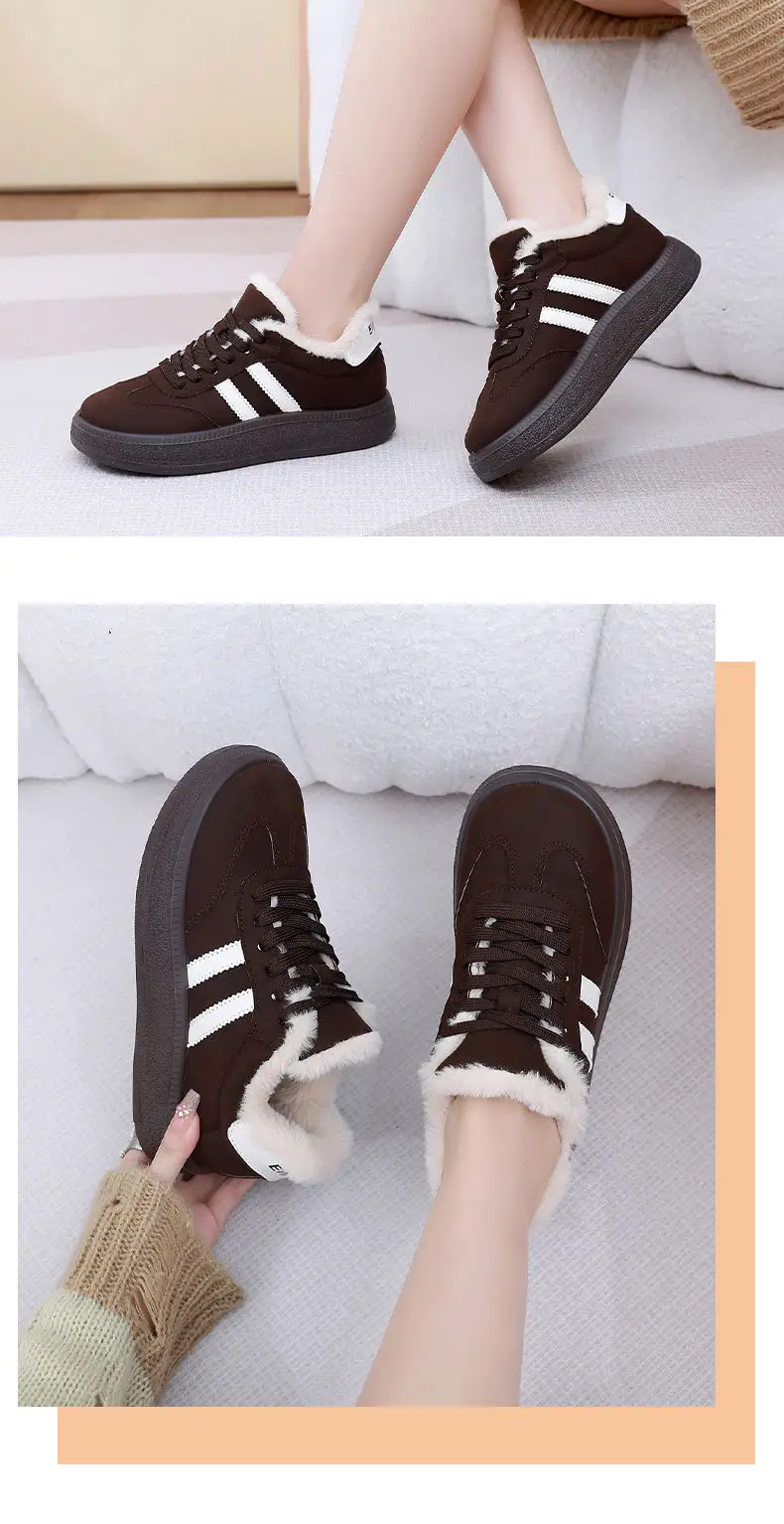 New Plush Platform German Training Women's Shoes Thick-Soled Sneakers Versatile Women's Cotton Shoes Retro Sports Casual Warm Shoes for Women — feature 23