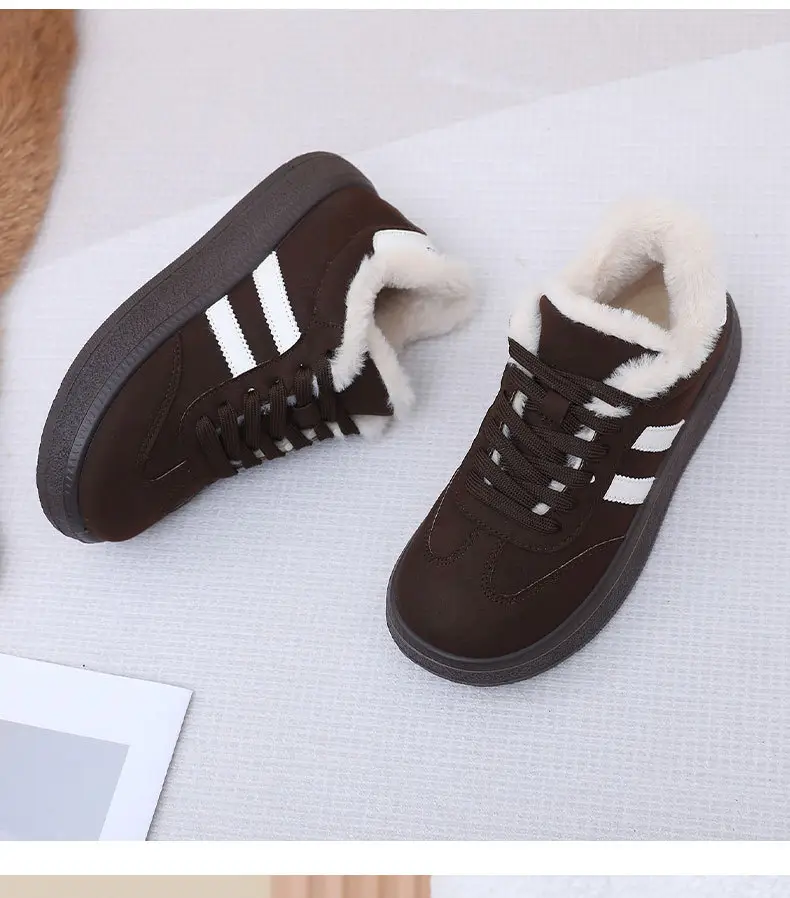 New Plush Platform German Training Women's Shoes Thick-Soled Sneakers Versatile Women's Cotton Shoes Retro Sports Casual Warm Shoes for Women — feature 24