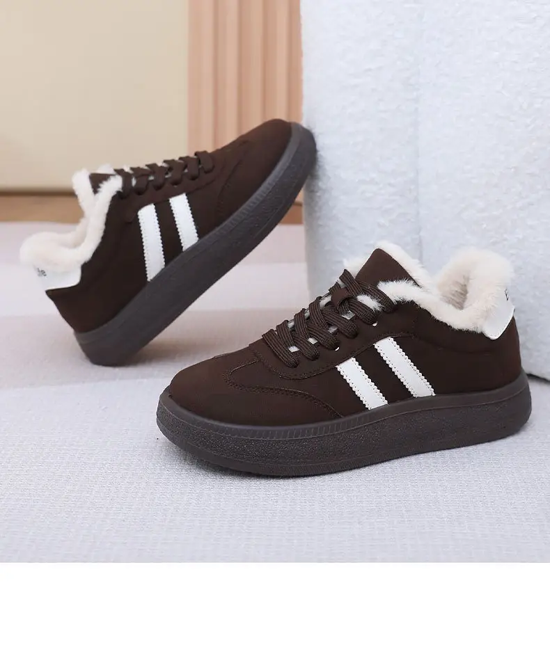 New Plush Platform German Training Women's Shoes Thick-Soled Sneakers Versatile Women's Cotton Shoes Retro Sports Casual Warm Shoes for Women — feature 25