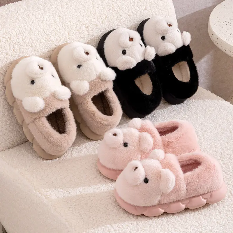 Qida Shun Winter New Style Closed-Back Cotton Slippers Couple Indoor and Outdoor Plush Warm Cotton Shoes Thickened Cotton Slippers Wholesale - Image 6