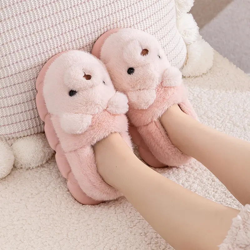 Qida Shun Winter New Style Closed-Back Cotton Slippers Couple Indoor and Outdoor Plush Warm Cotton Shoes Thickened Cotton Slippers Wholesale - Image 7
