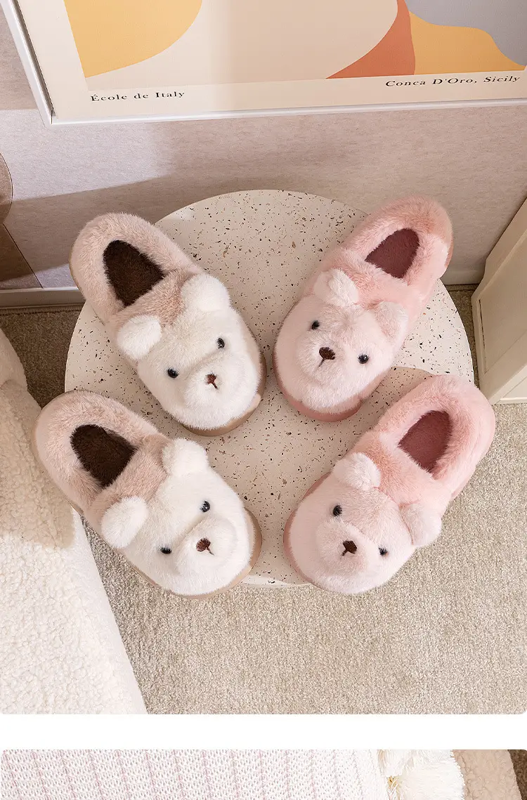Qida Shun Winter New Style Closed-Back Cotton Slippers Couple Indoor and Outdoor Plush Warm Cotton Shoes Thickened Cotton Slippers Wholesale — feature 16