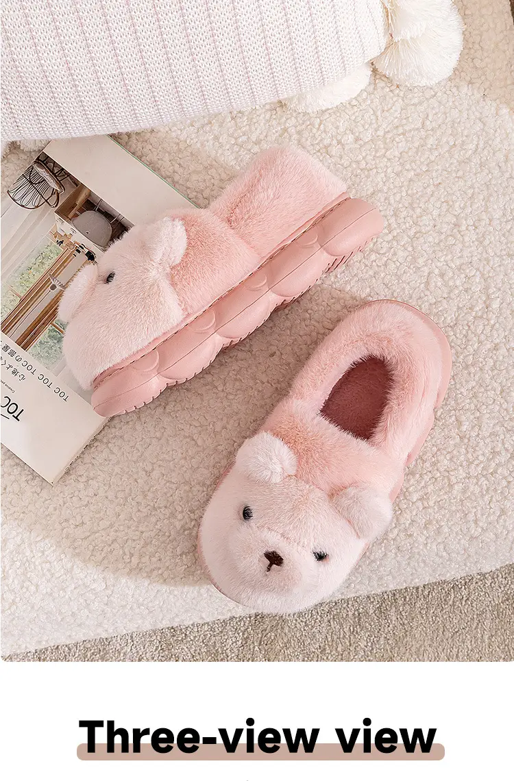 Qida Shun Winter New Style Closed-Back Cotton Slippers Couple Indoor and Outdoor Plush Warm Cotton Shoes Thickened Cotton Slippers Wholesale — feature 17
