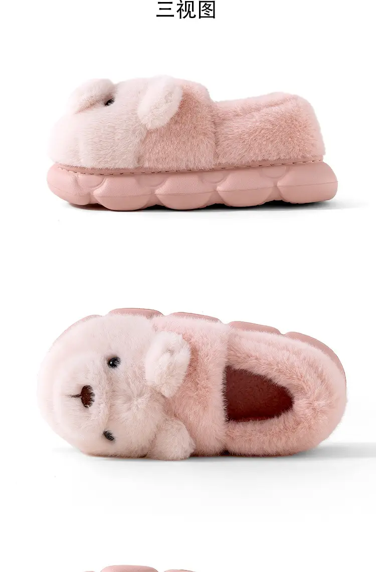 Qida Shun Winter New Style Closed-Back Cotton Slippers Couple Indoor and Outdoor Plush Warm Cotton Shoes Thickened Cotton Slippers Wholesale — feature 18