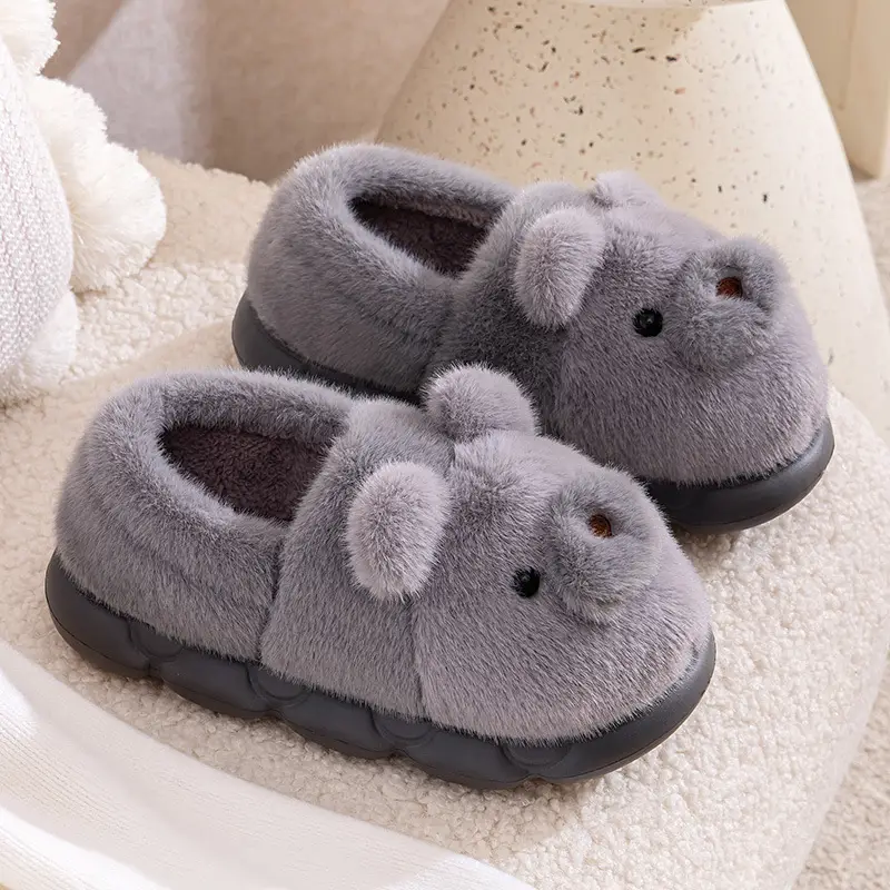 Qida Shun Winter New Style Closed-Back Cotton Slippers Couple Indoor and Outdoor Plush Warm Cotton Shoes Thickened Cotton Slippers Wholesale - Image 2