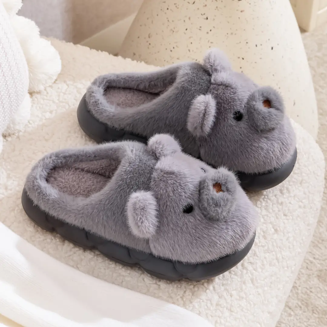 Qida Shun Winter New Style Closed-Back Cotton Slippers Couple Indoor and Outdoor Plush Warm Cotton Shoes Thickened Cotton Slippers Wholesale - Image 5