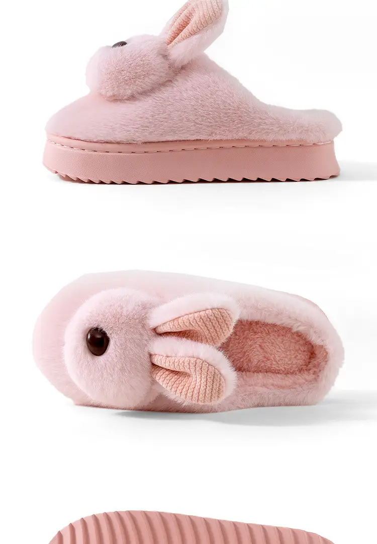 Qida Shun New Cotton Slippers Autumn and Winter Indoor and Outdoor Plush Cotton Shoes Warm and Thickeneded Cute Ladies Cotton Slippers Wholesale — feature 16