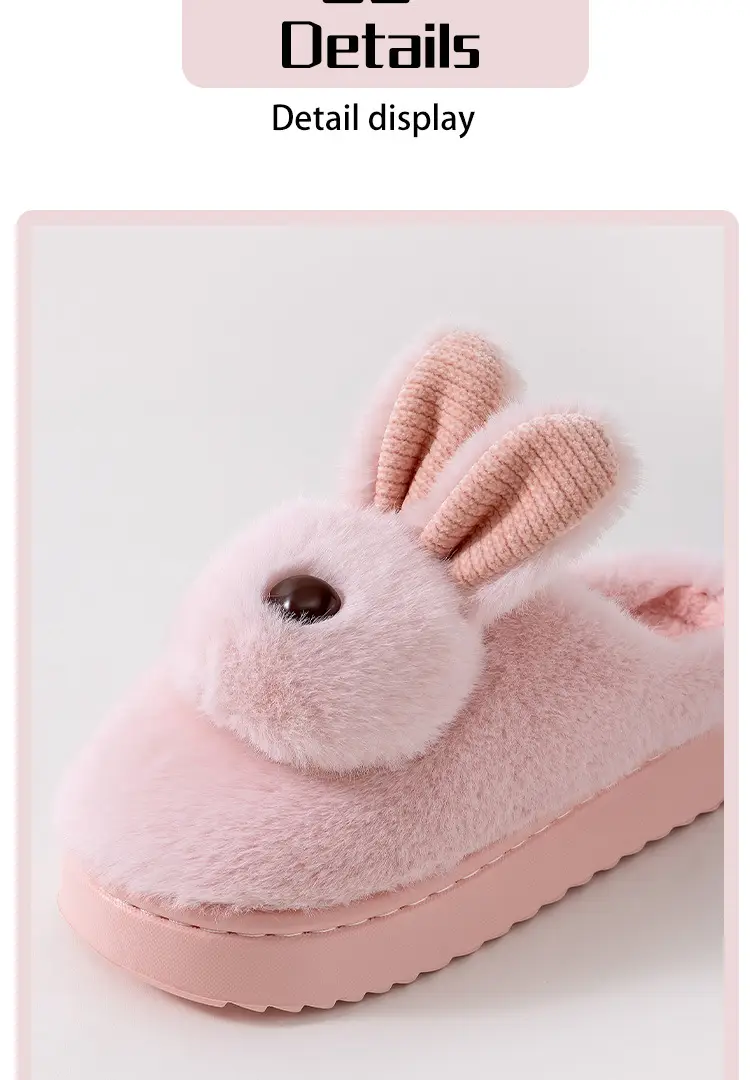 Qida Shun New Cotton Slippers Autumn and Winter Indoor and Outdoor Plush Cotton Shoes Warm and Thickeneded Cute Ladies Cotton Slippers Wholesale — feature 6