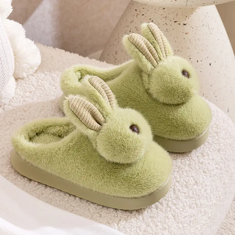 Qida Shun New Cotton Slippers Autumn and Winter Indoor and Outdoor Plush Cotton Shoes Warm and Thickeneded Cute Ladies Cotton Slippers Wholesale - Image 2