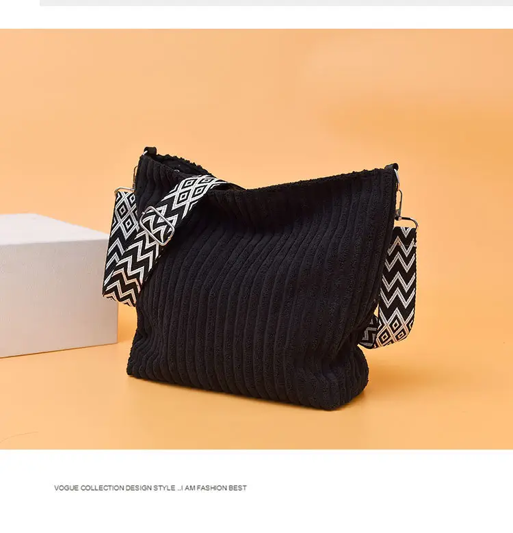 Korean Style Woolen Crossbody Bag Large Capacity — feature 10