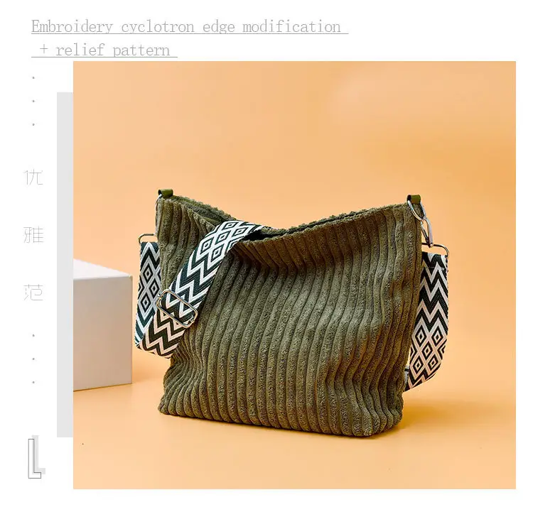 Korean Style Woolen Crossbody Bag Large Capacity — feature 14