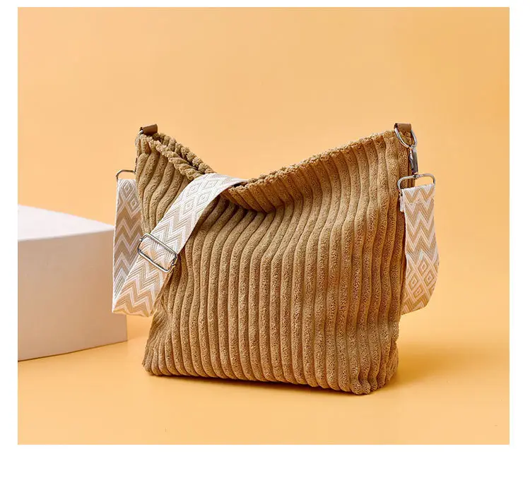 Korean Style Woolen Crossbody Bag Large Capacity — feature 17
