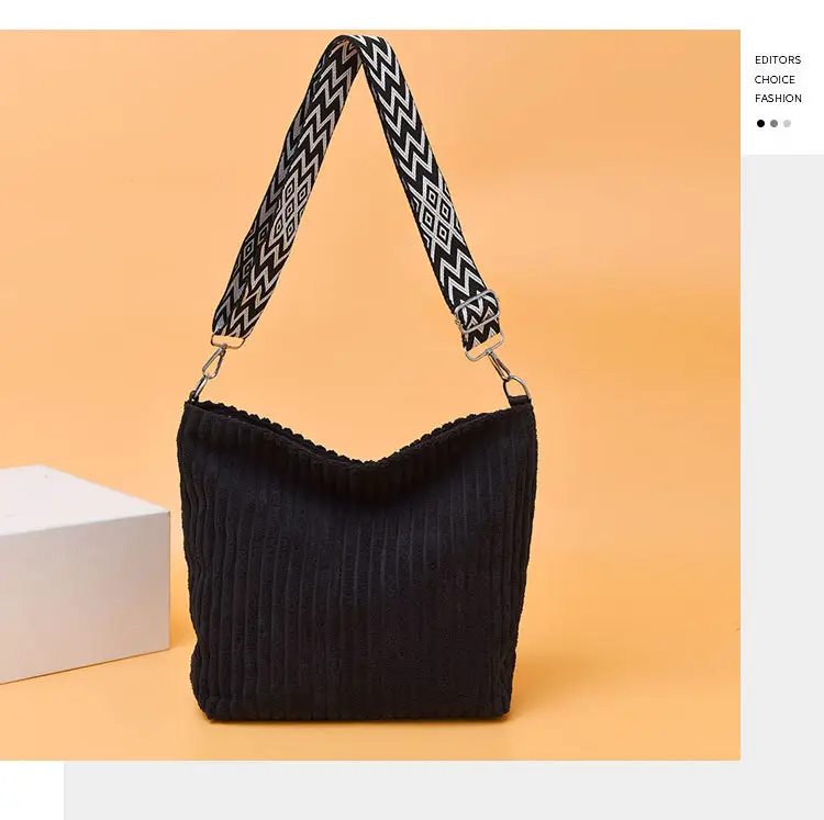 Korean Style Woolen Crossbody Bag Large Capacity — feature 20