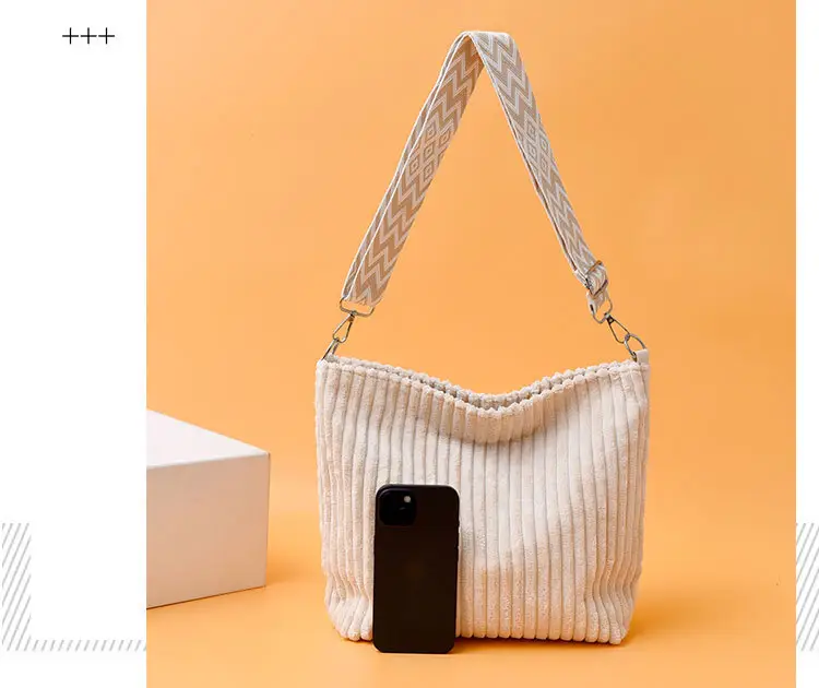 Korean Style Woolen Crossbody Bag Large Capacity — feature 24