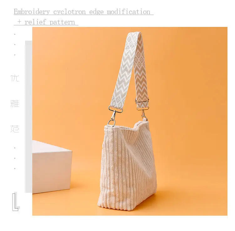 Korean Style Woolen Crossbody Bag Large Capacity — feature 25