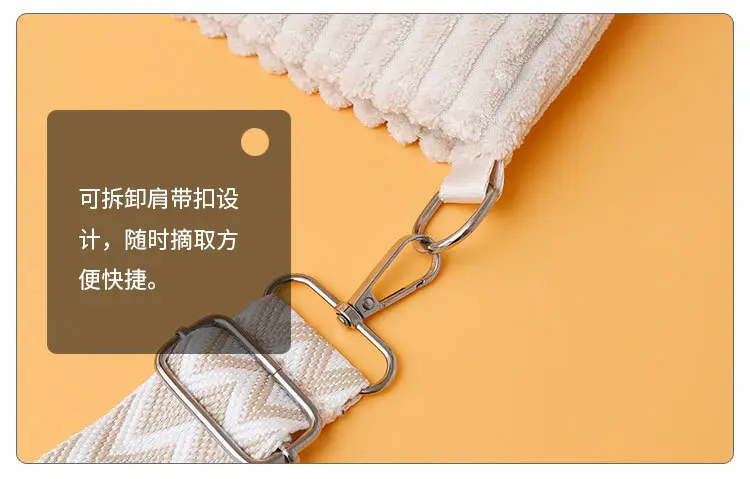 Korean Style Woolen Crossbody Bag Large Capacity — feature 5