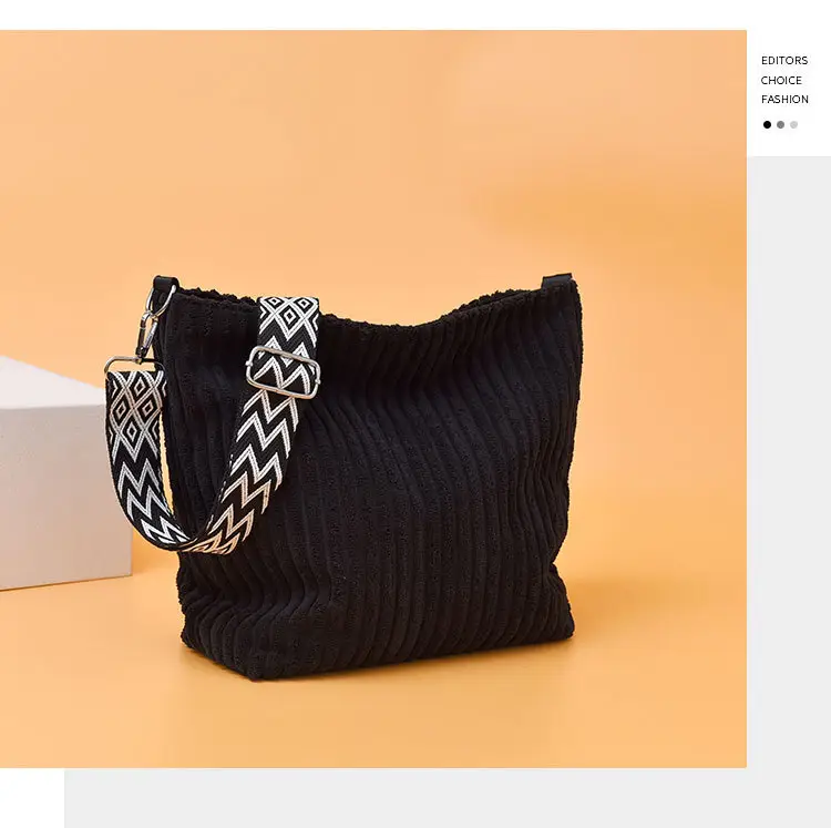 Korean Style Woolen Crossbody Bag Large Capacity — feature 9