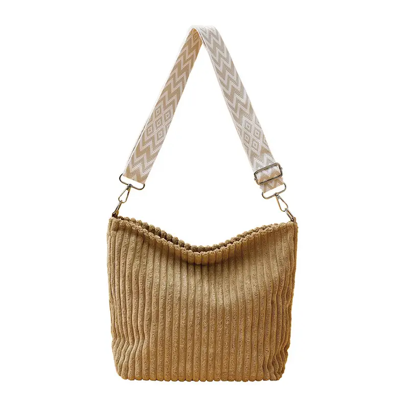 Korean Style Woolen Crossbody Bag Large Capacity