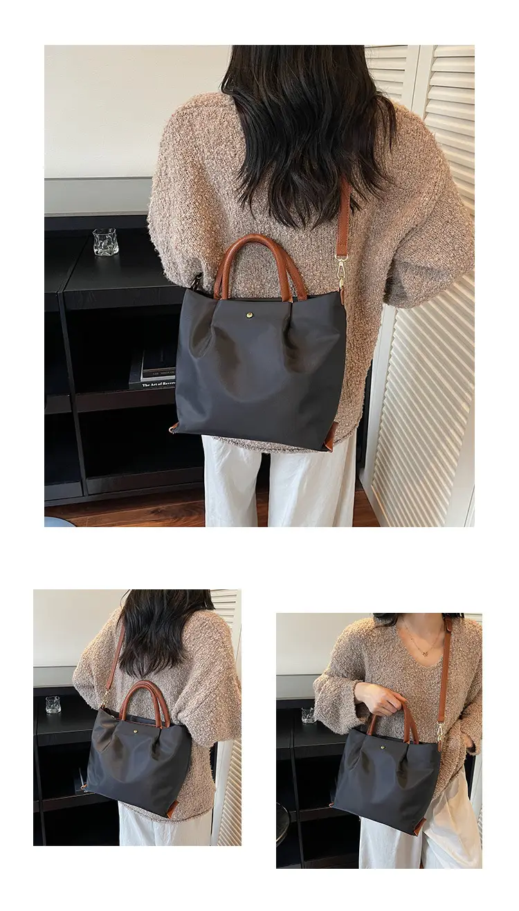 Women's Black Nylon Shoulder Crossbody Bag 2025 — feature 14