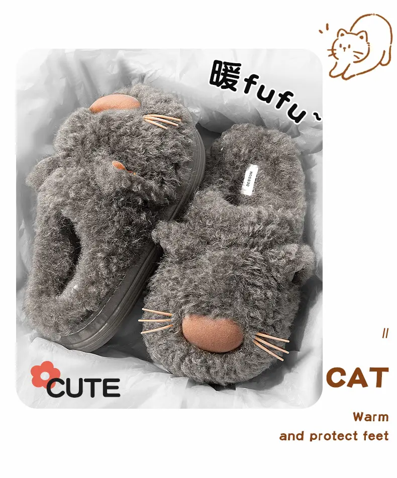 Warm Cotton Slippers for Men Women Winter Autumn — feature 13