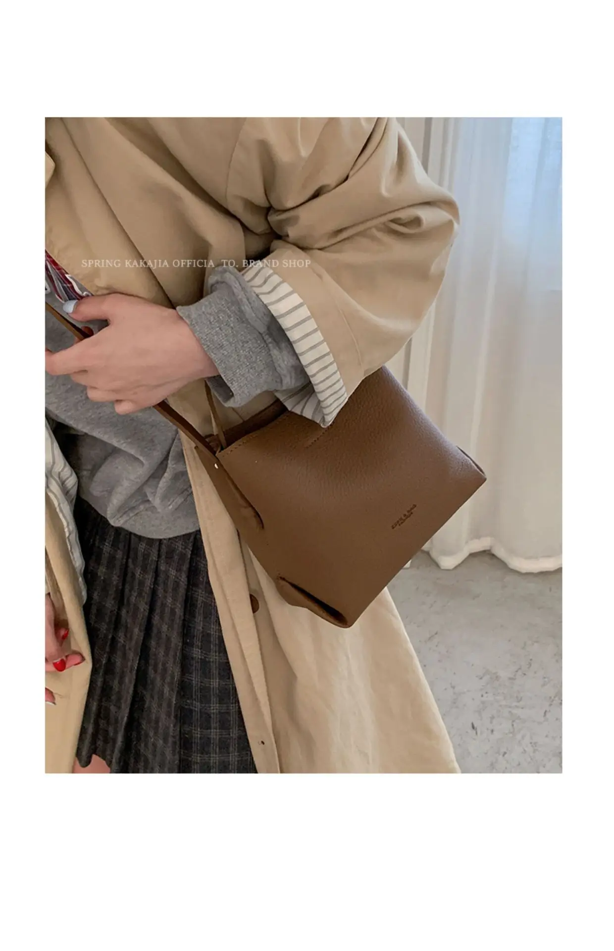 Women Retro Satchel Bag Brown Leather 2025 — feature 17
